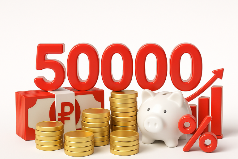 Куда вложить 50 тысяч рублей